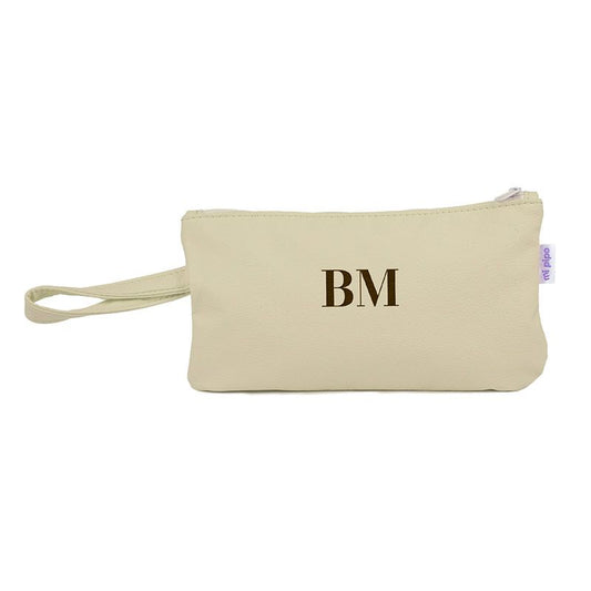 Bolso de Mano Shopper polipiel Beige personalizado