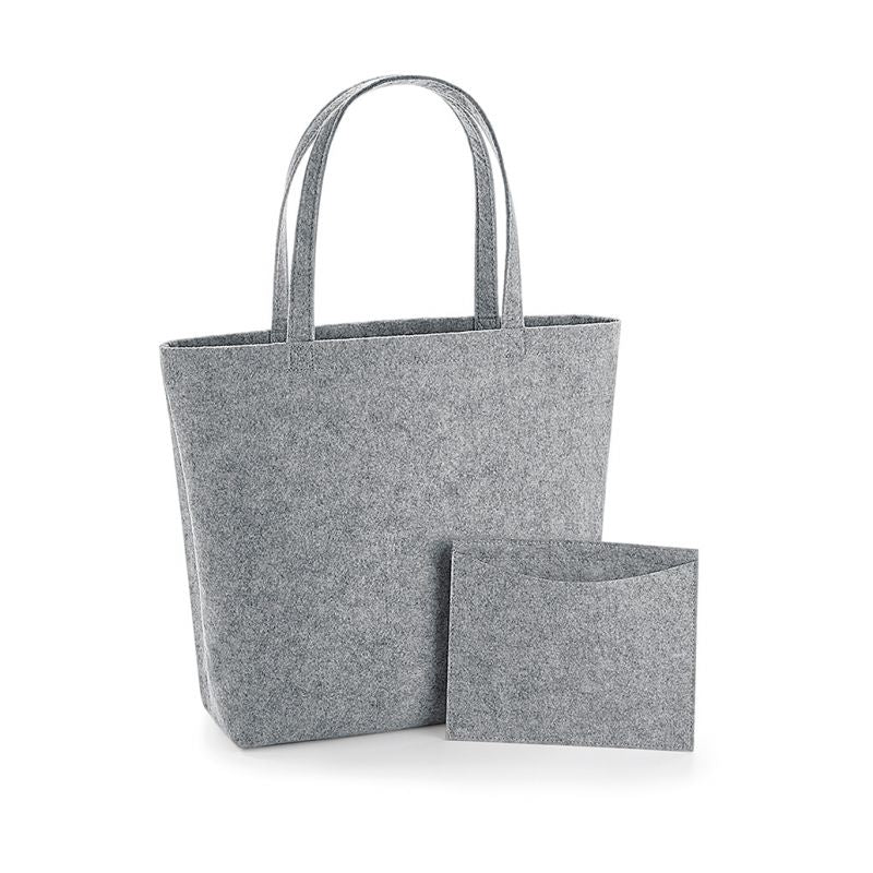 Bolso Shopper fieltro Gris Mami de + Nombre