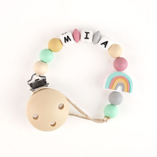 Chupetero Arcoiris Beige