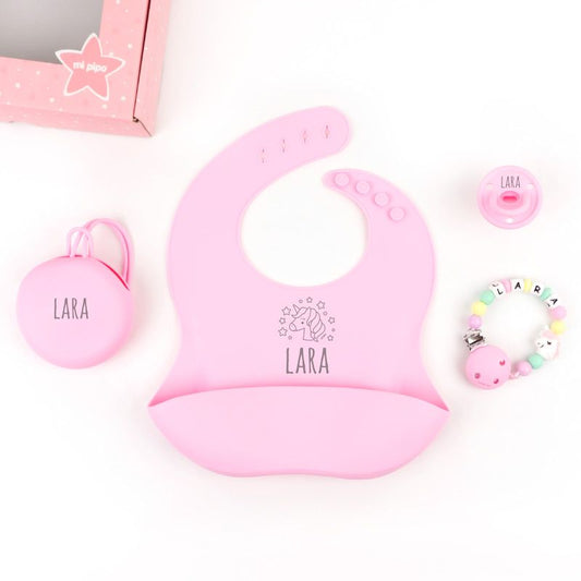 Cajita Gummy tipi unicornio rosa personalizada