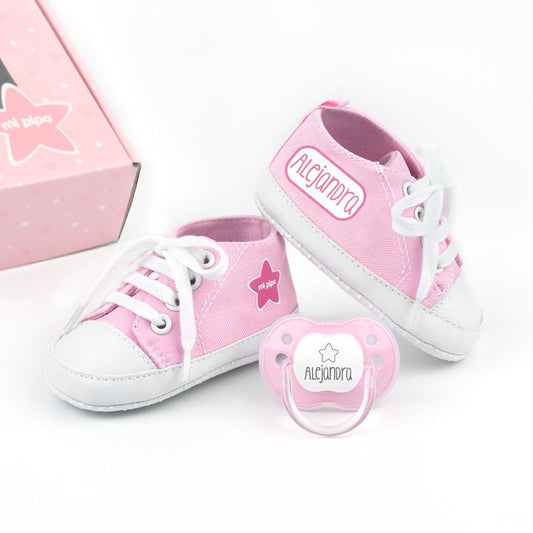 Cajita Zapatillas Rosa Personalizada