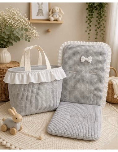 Set de colchoneta universal + bolso gris