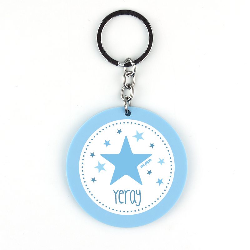 Llavero metacrilato estrella personalizado color a elegir