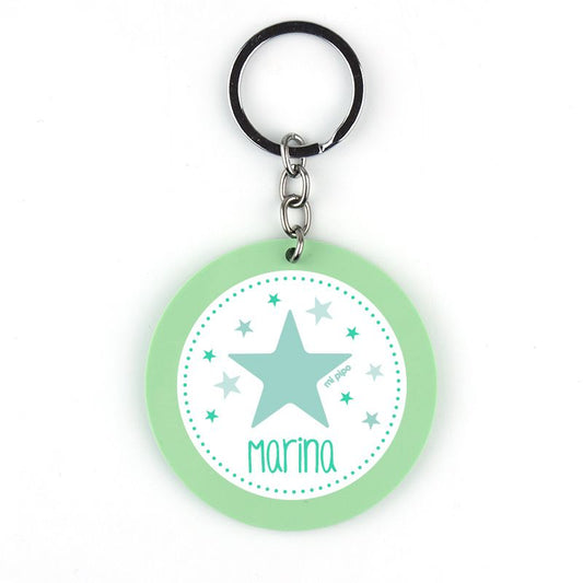 Llavero metacrilato estrella personalizado color a elegir