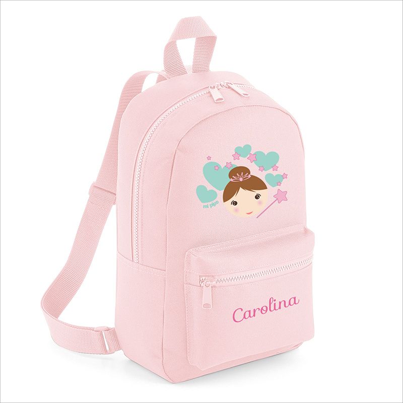 Mochila Medium Nylon Hada Personalizada, color a elegir