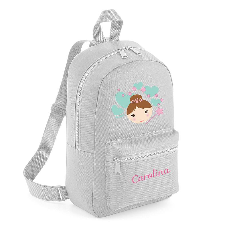 Mochila Medium Nylon Hada Personalizada, color a elegir
