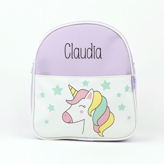 Mochila Unicornio Lila Personalizada