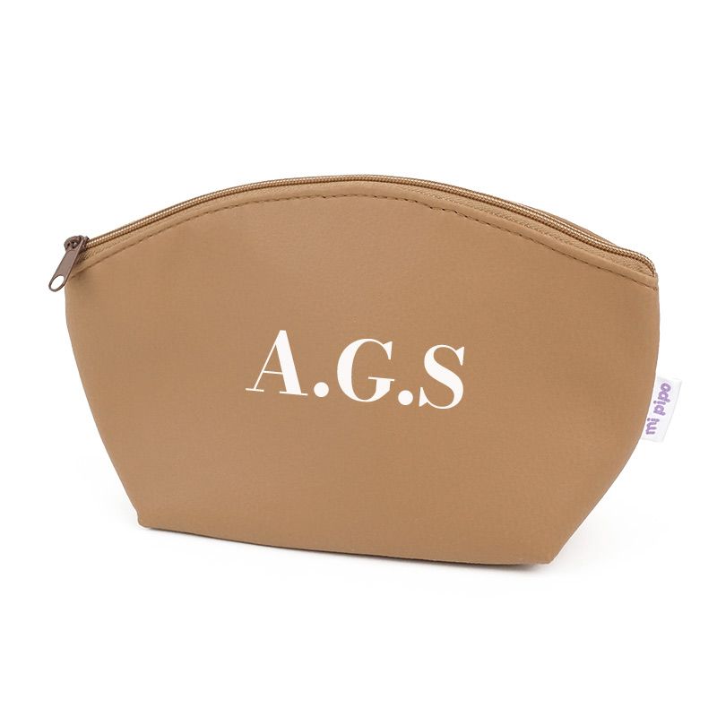 Neceser Shopper polipiel Camello personalizado