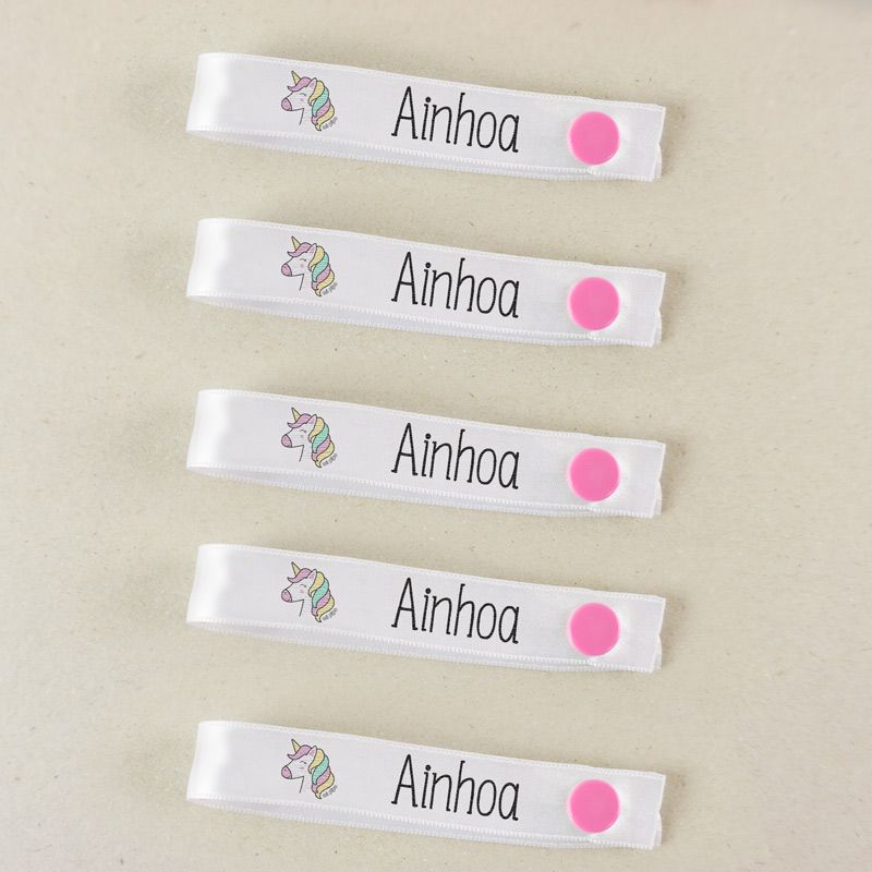 Pack 5 cintas para colgar ropa personalizadas, dibujo a elegir