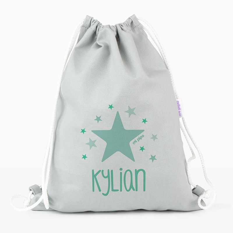 Petate Medium Lona Estrella Menta Personalizado, color a elegir