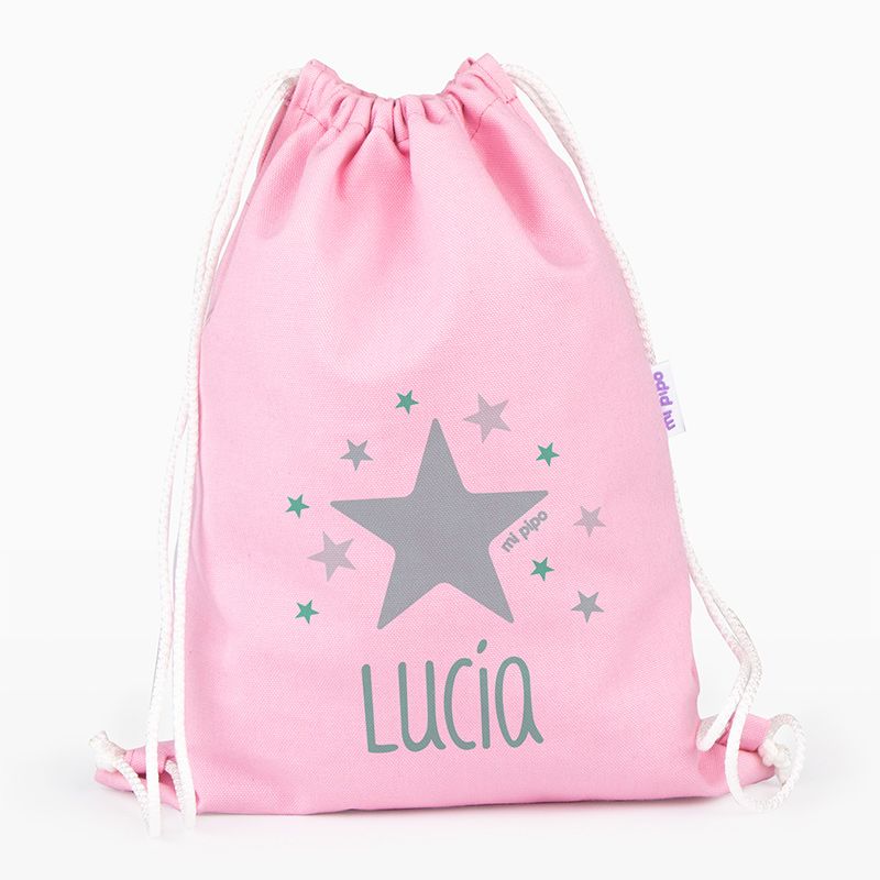 Petate Medium Lona Estrella Menta Personalizado, color a elegir