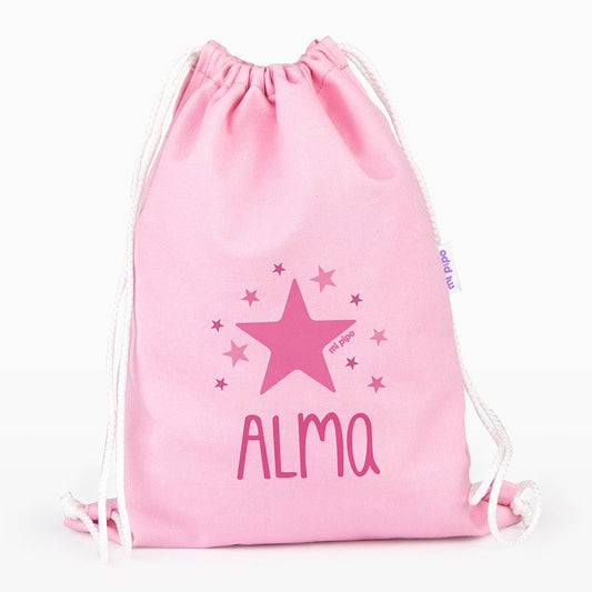 Petate Medium Lona Estrella Rosa Personalizado, color a elegir