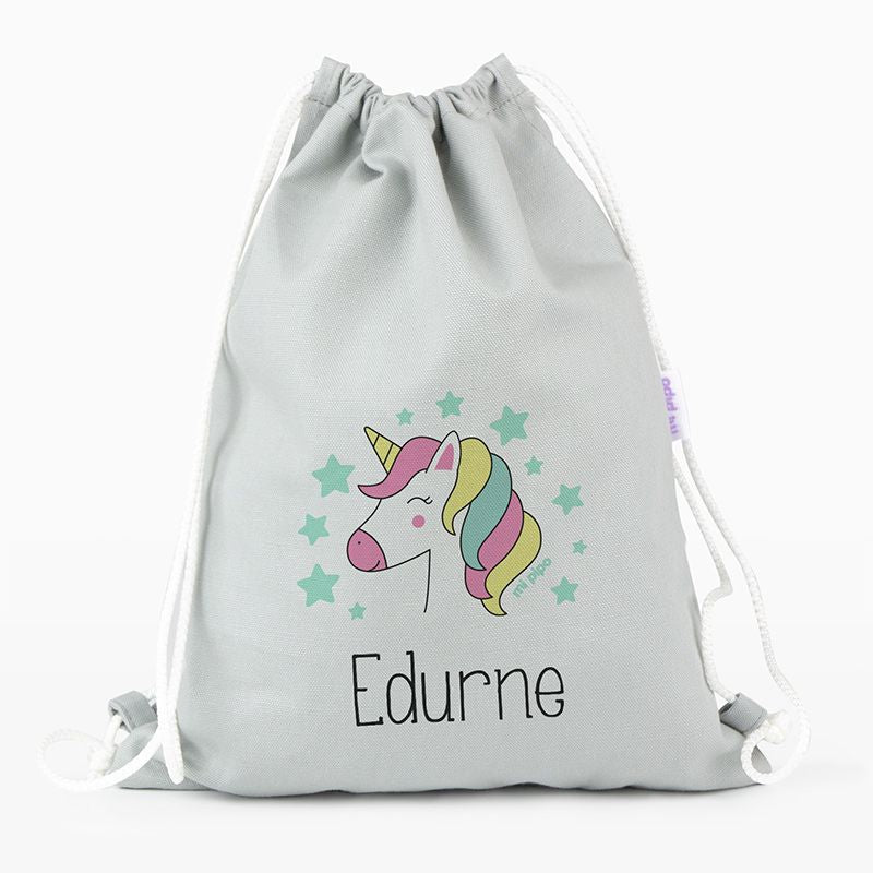 Petate Medium Lona Unicornio Personalizado, color a elegir