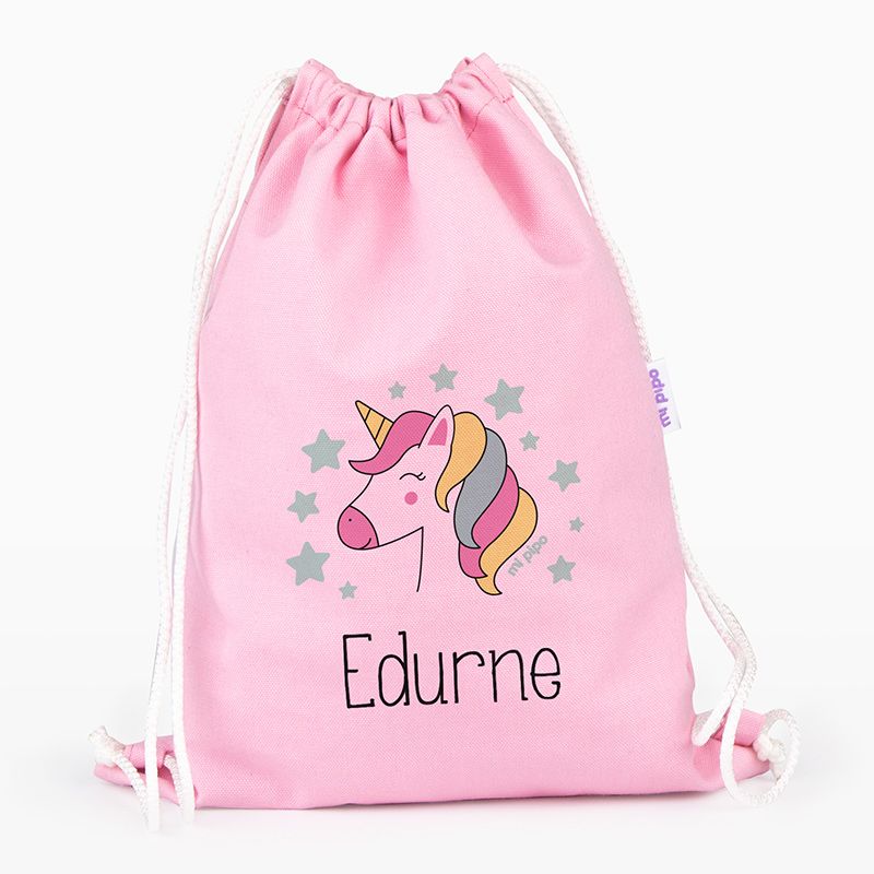 Petate Medium Lona Unicornio Personalizado, color a elegir