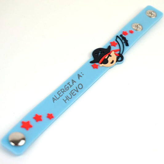 Pulsera Alergia/Intolerancia Personalizada Pirata