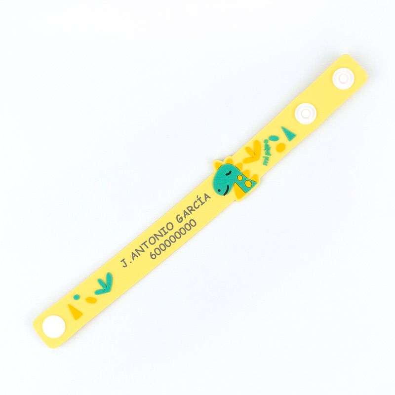 Pulsera Identificativa Personalizada Dinosaurio