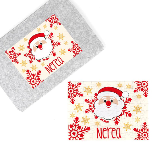 Puzzle + Estuche Papá Noel personalizado