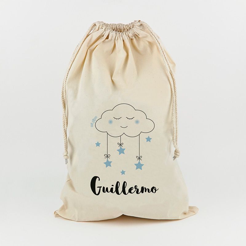 Saco para Juguetes Personalizado Nube azul