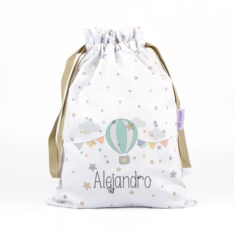 Saquitos Beige Personalizado, dibujo a elegir