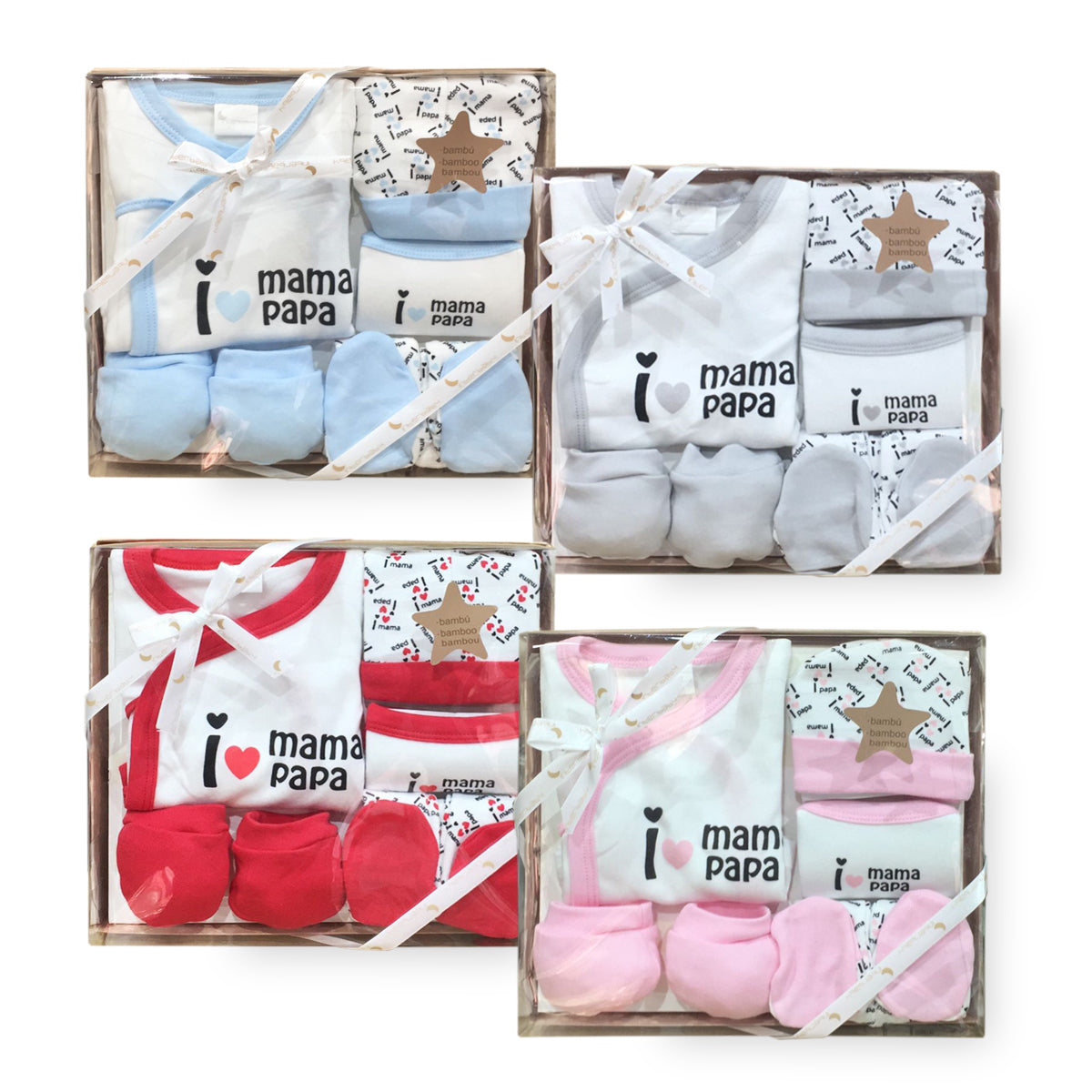 Set regalo 5 piezas Mama Papa (0-6 meses)