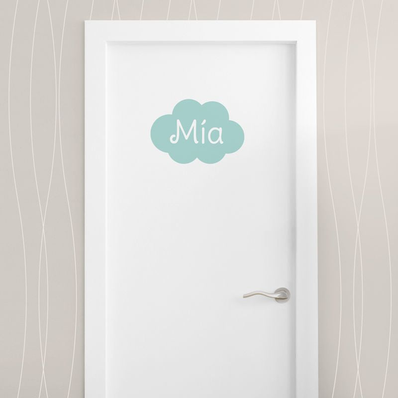 Vinilo decorativo Nube Personalizado Menta